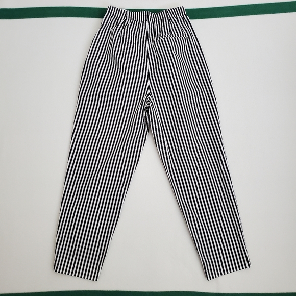 Zara High Waisted Striped Tie Front Poplin Paperbag Pants XS Business Casual - Picture 5 of 12